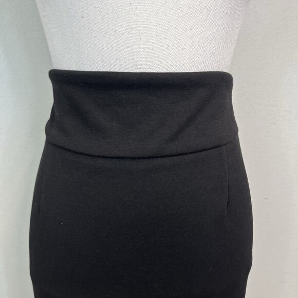 Premise Studio Skirt size 8 Black Pencil Knee Stretch Ponte Knit Career Casual - Picture 3 of 6